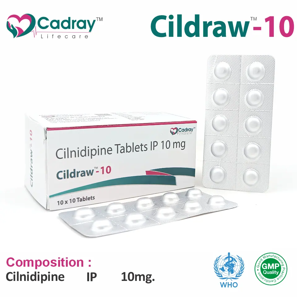Cilnidipine 10mg Tablet | Cildraw 10 in PCD Pharma Franchise
